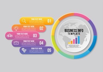 Infographic design template with options steps vector
