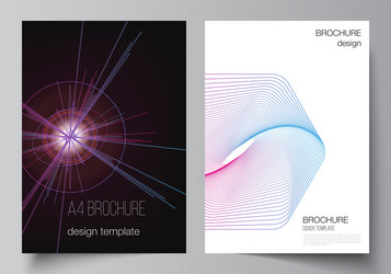 layout of a4 format cover mockups design vector image