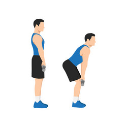 Man Performing Rack Pulls Exercise vector image