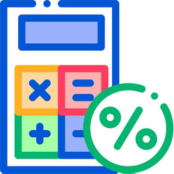 math calculator for calculations icon vector