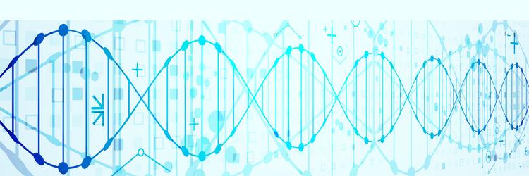 science template wallpaper or banner with a dna vector