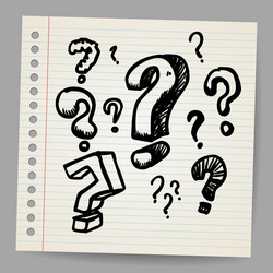 Scribbled Question Marks vector image