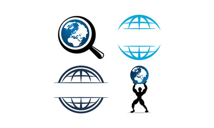 World logo template Royalty Free Vector Image - VectorStock