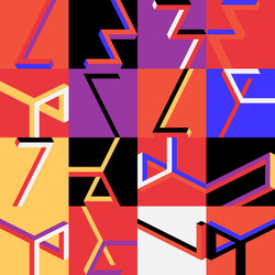 Abstract geometric pattern with op art effect vector