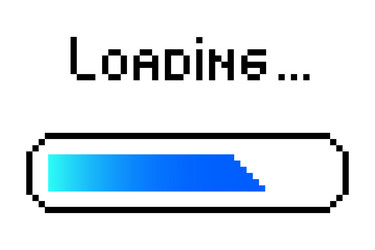 blue loading bar computer interface vector image