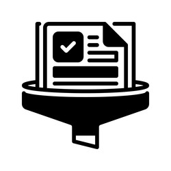 data filtering line icon linear style sign vector image