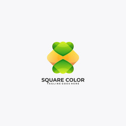 logo abstract square gradient colorful style vector image