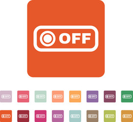 Off button icon switch symbol flat vector