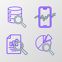 Set line search data analysis document with graph vector