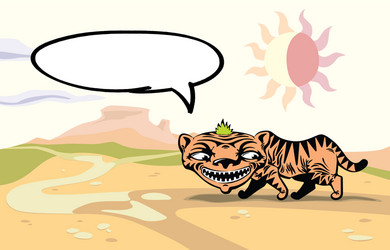 Walking tiger vector