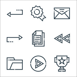 web essentials line icons linear set quality vector image