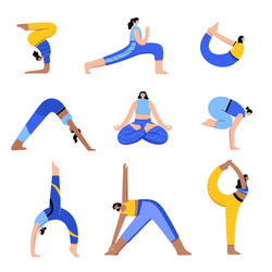yoga flat healthy lifestyle Vector Image