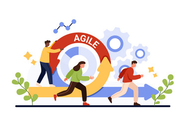 agile methodology for digital project management vector image