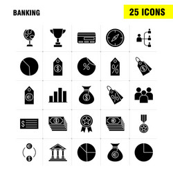 banking solid glyph icon for web print and mobile vector image