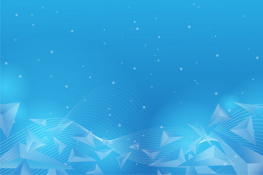 chaotically particle and polygons flying in space vector image