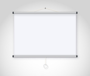 Empty projection screen presentation board blank vector