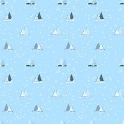 Seamless repeating pattern of christmas trees vector