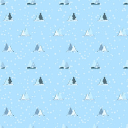 Seamless repeating pattern of christmas trees vector