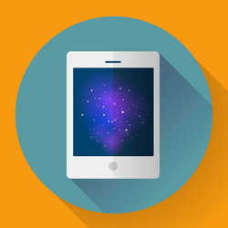 tablet computer icon with space image flat vector