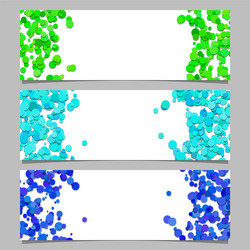 abstract banner template set with colored circles vector image