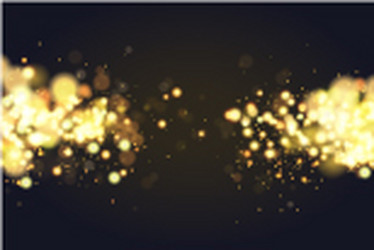 Abstract defocused circular golden bokeh sparkle vector