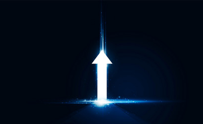 abstract speed lightning arrow up technology vector image