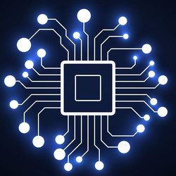 cpu microprocessor isolated on white background vector image