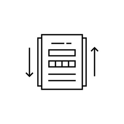 duplicate or update thin line document vector image