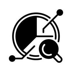 pie chart analysis line icon linear style sign vector image