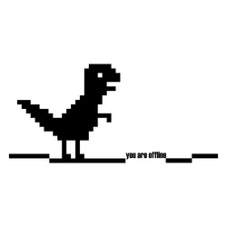 No Internet Dinosaur Game Vector Illustration Stock Vector - Illustration  of cartoon, document: 243743788