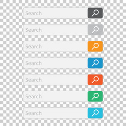 Search bar field set interface elements vector