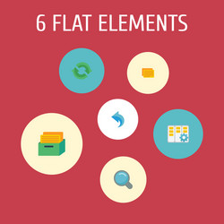 set of project icons flat style symbols with undo vector image