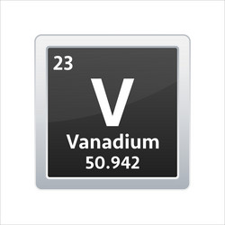 vanadium symbol chemical element of the periodic vector