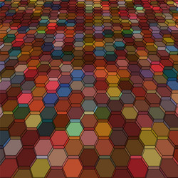 Abstract background with colorful hex polygons vector