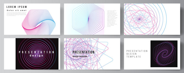 Abstract Chaotic Lines Presentation Layout vector image