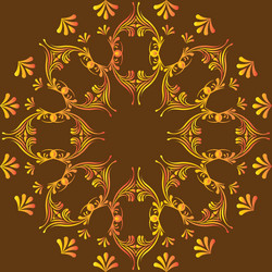 circular abstract pattern in arabic style vector image