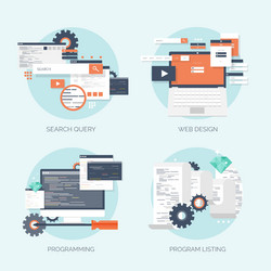 flat computing background vector image