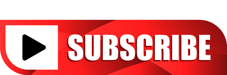 graphic subscribe red button with play sign vector