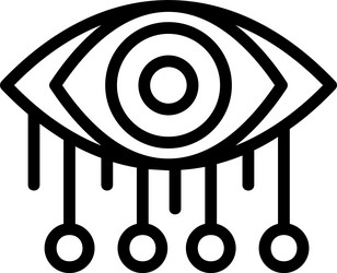 machine vision linear style icon design vector image