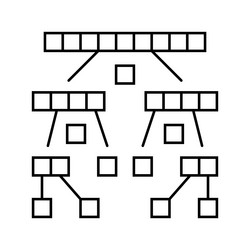 quicksort algorithm line icon vector image