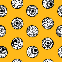 Seamless pattern in the style of psychedelic eyes vector