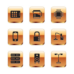 set graphic tablet server data web hosting vector image
