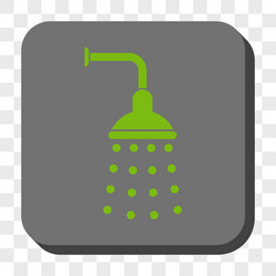 Shower rounded square button vector