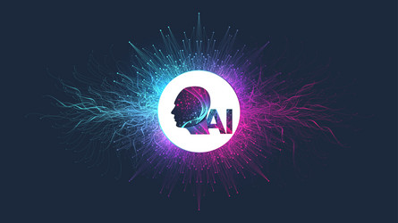 artificial intelligence with digital brain neural vector image