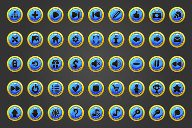 big set of web button vector