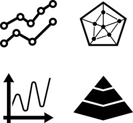diagram graphs chart simple related vector image