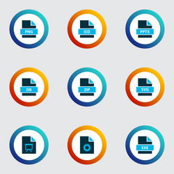 Document Icon Set - File & Archive vector image