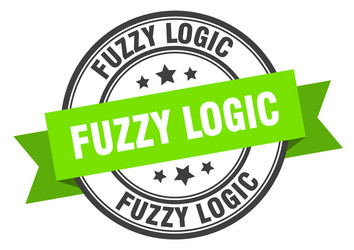 fuzzy logic label logicround band sign vector image