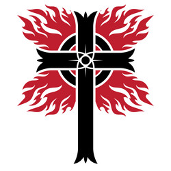knightly design crusader knight shield vector image