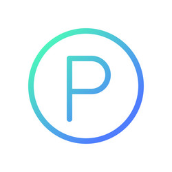 parking location pixel perfect gradient linear ui vector image
